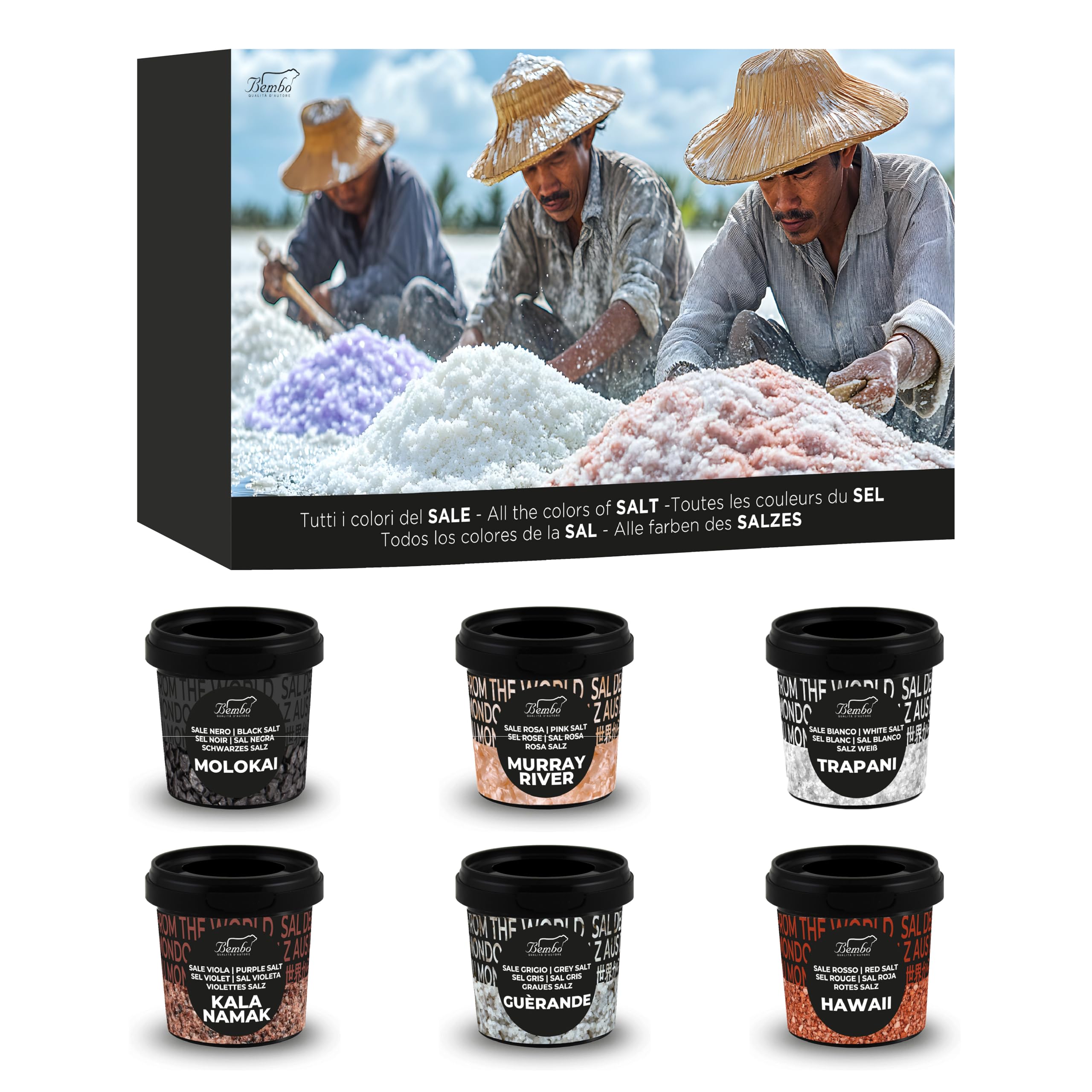 coffret bembo 6 sels gourmets