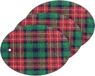 Coikll Green Red & Black Buffalo Plaid Kitchen Sponges Cleaning Odor Free Non Scratch Dish Sponge for Cleaning Dishes Bathroom - 3 PCS