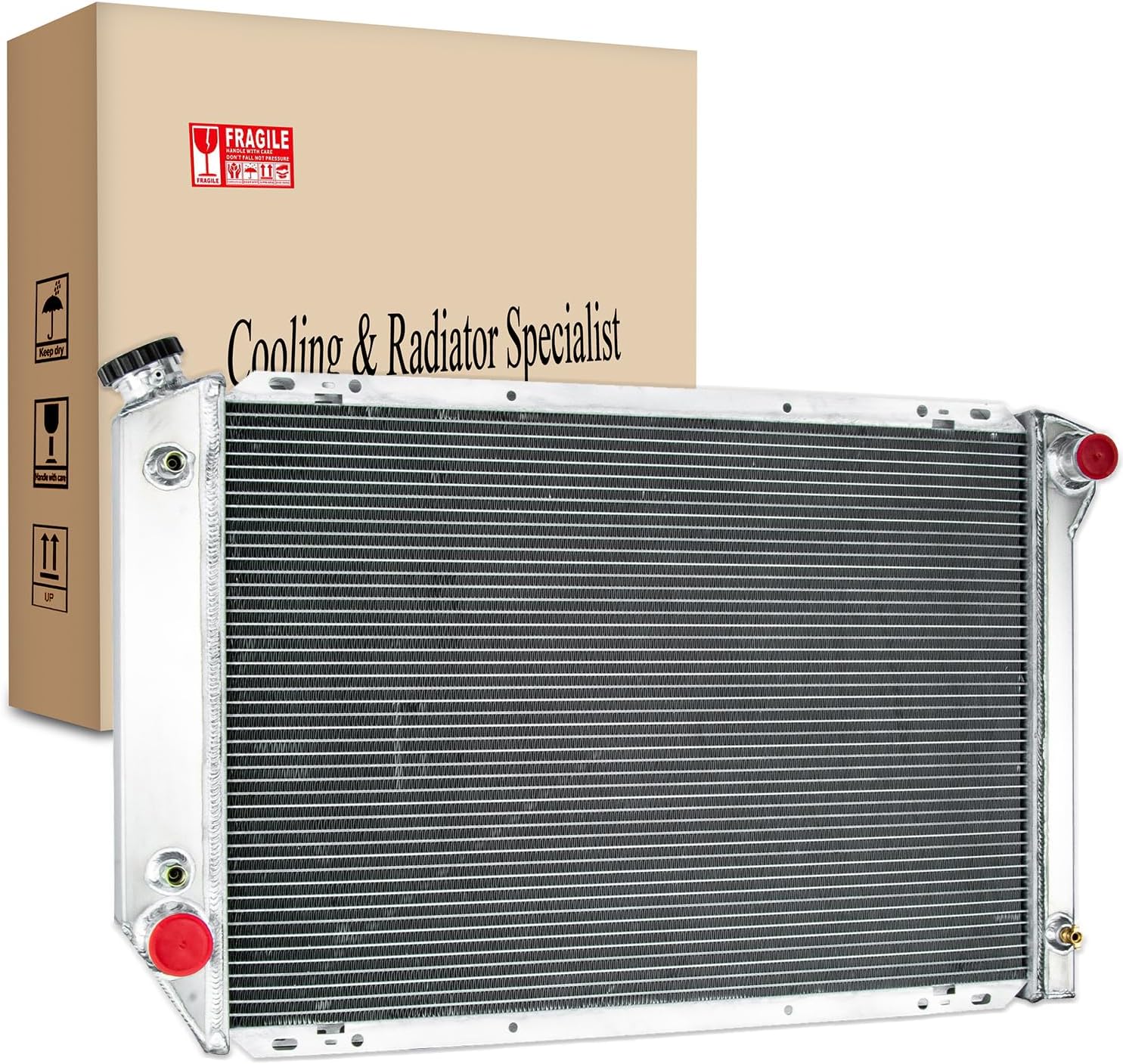 3 Row Aluminum Radiator for 1980-1984 Ford F100 F150 F250 F350 Bronco 5.0L 5.8L 7.5L, 3 Core Crossflow Radiador Automotive Replacement Engine Radiators 1981 1982 1983#CC561