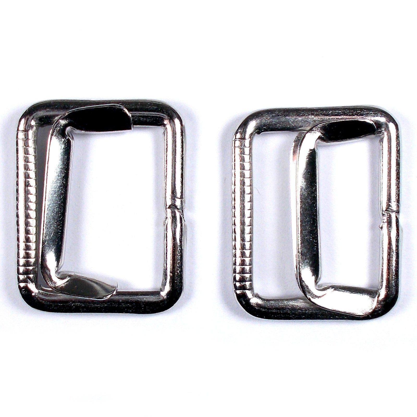 Push The Button Silver Metal Waistcoat Vest Buckle Slider Fastener Colour 2.5Cm X 2Cm Pack Of 2