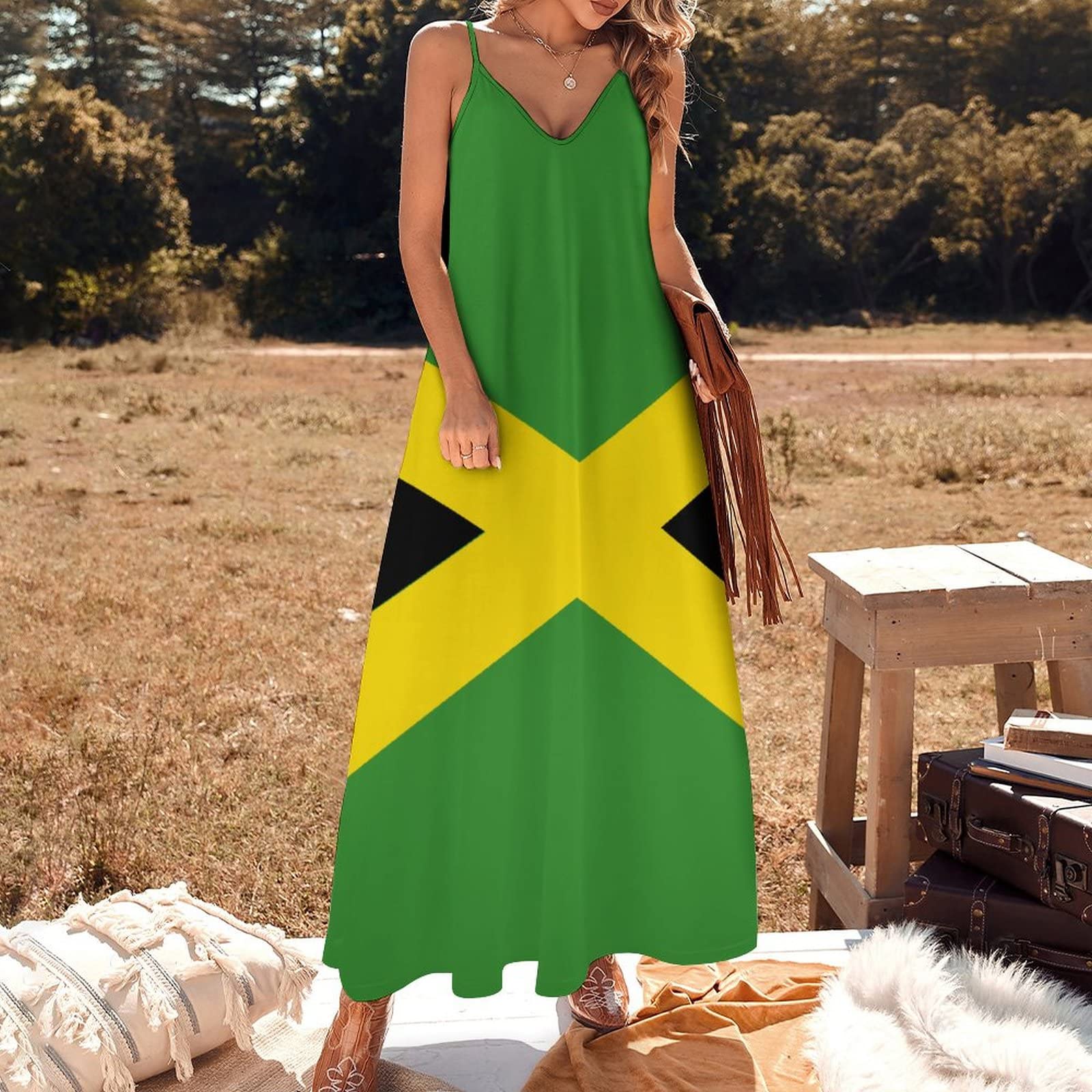 Amazon.com: Elegant Casual Jamaican Flag Long Dress for Women Girl's Summer  Sun Beach 4XL : Clothing, Shoes & Jewelry