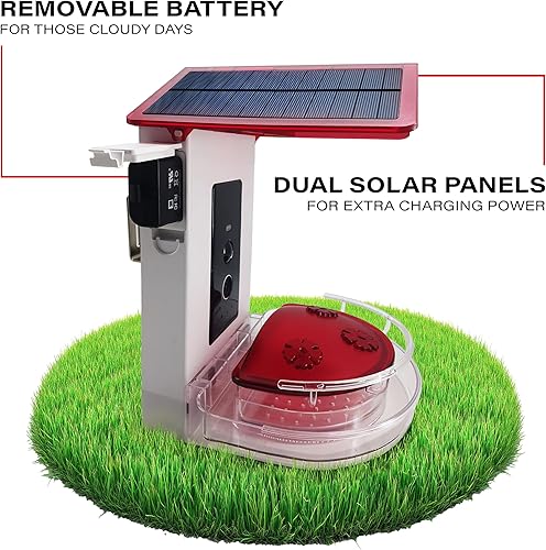 Miniatura 2 de Comedero solar inteligente para colibríes con cámara 1080P 2MP de alta definición y WiFi AI identificación de pájaros, foso protector de hormigas,