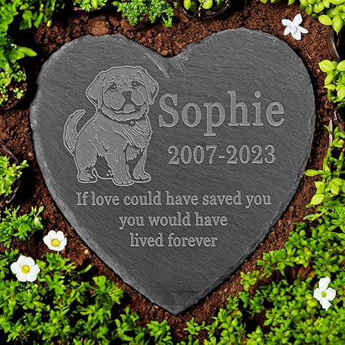 Vista 21 de Golden Retriever Memorial, Piedra conmemorativa Golden Retriever, Pérdida de Golden Retriever, Recuerdo de Golden Retriever, en Memoria amorosa En