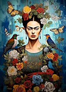 Frida in Blue Rice Papers, 11.5 x 16 inch – Decoupage Paper Design for Furniture, Mixed Media, Cards & Crafts, Decoupage by CRAFT KREATIVELY