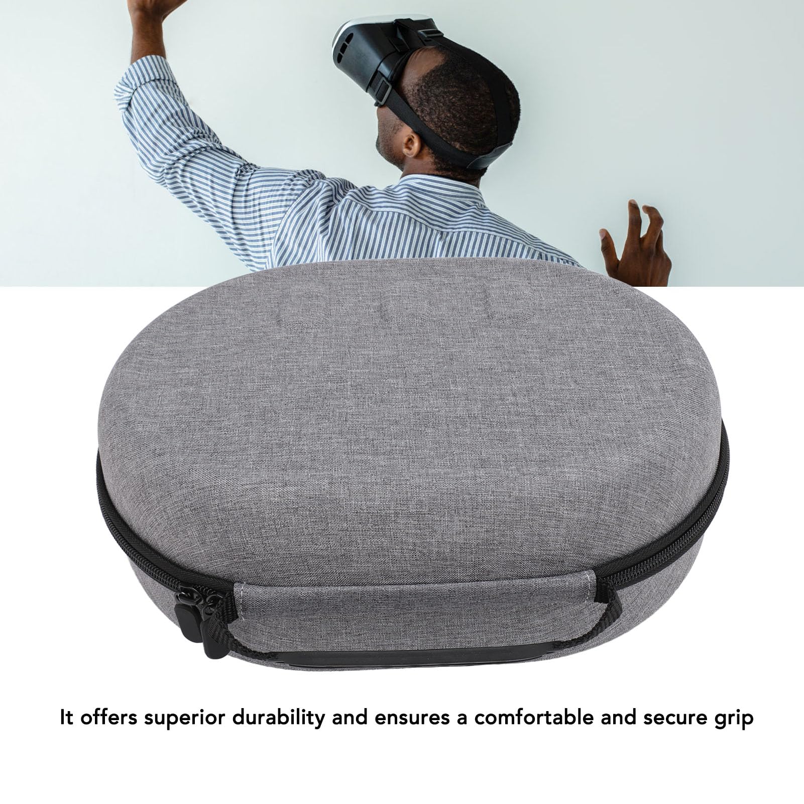Custodia Rigida per Meta 3, Custodia Protettiva da Viaggio a Borsa Portatile per Cuffie VR, Custodia per Controller Touch con Doppia Cerniera, Assorbimento degli Urti