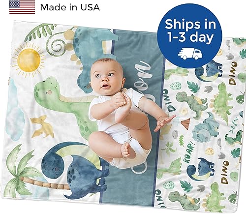 Miniatura 80 de MDPrints - Mantas de bebé personalizadas de vaca para niños, manta personalizada con nombre de bebé, regalo personalizado para recién nacido, Vaca