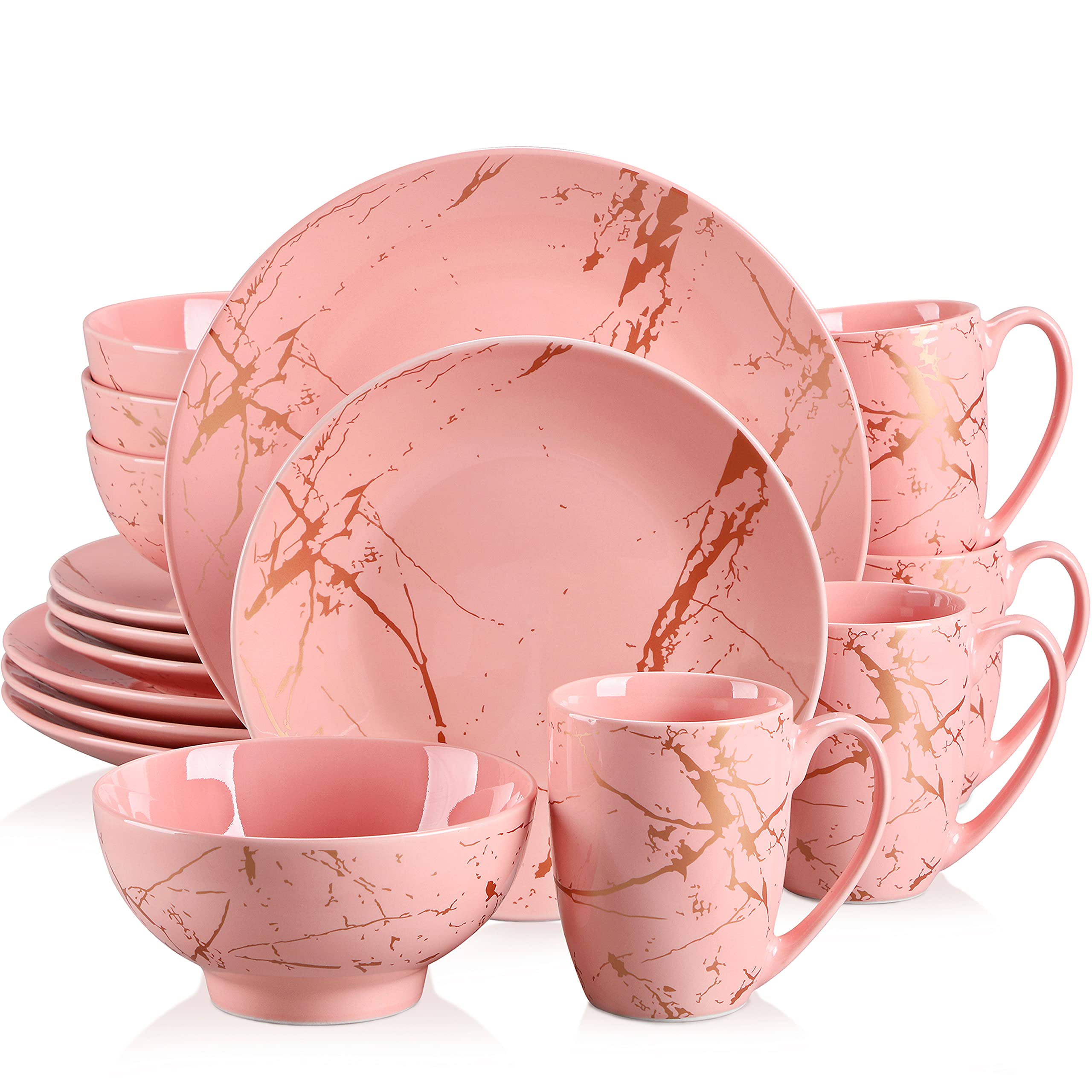 Service de table en porcelaine 16 pièces Daphne LOVECASA pour 4 personnes