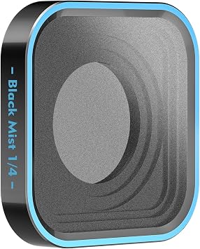 Black Mist 1/4 Filter for GoPro Hero 13/12/11/10/9 Black | Softens highlights Creates a cinematic glow Multi-coated HD optical glass Perfect for portraits and video