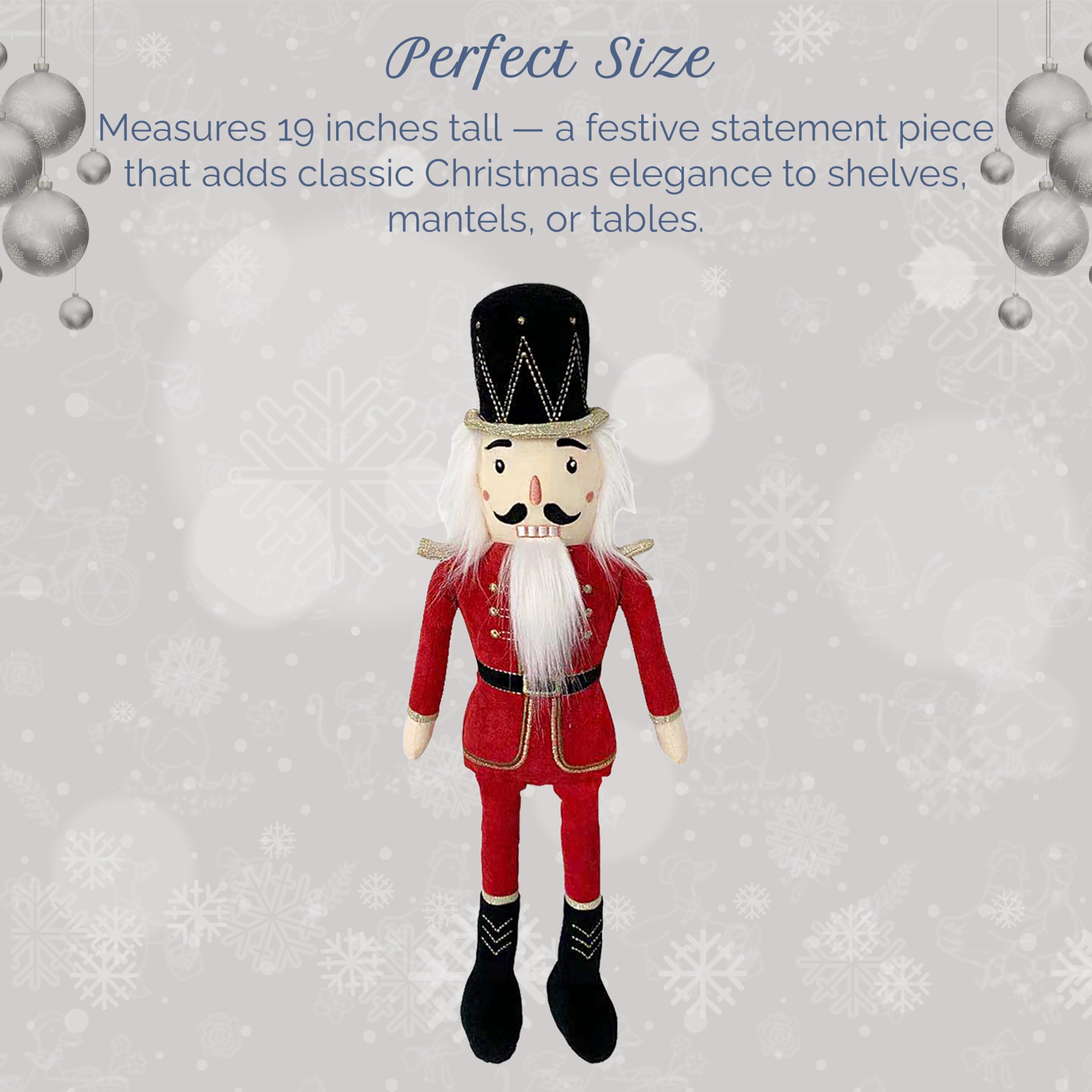 Amazon.com: MON AMI Red Nutcracker Shelf Sitter Plush Doll – 19