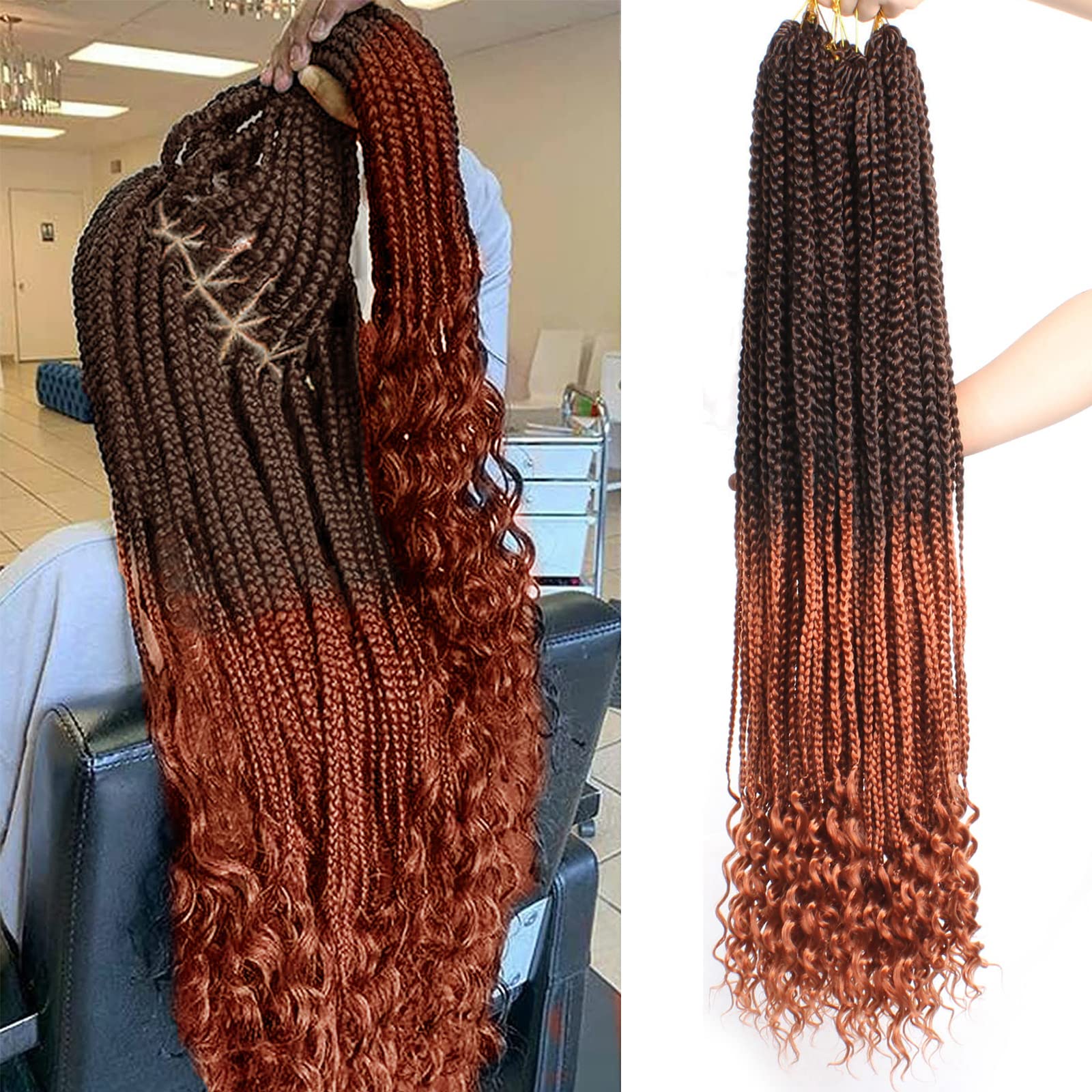 Buy XTREND8 Packs 34 Inch Crochet Box Braids Prelooped Knotless Easy