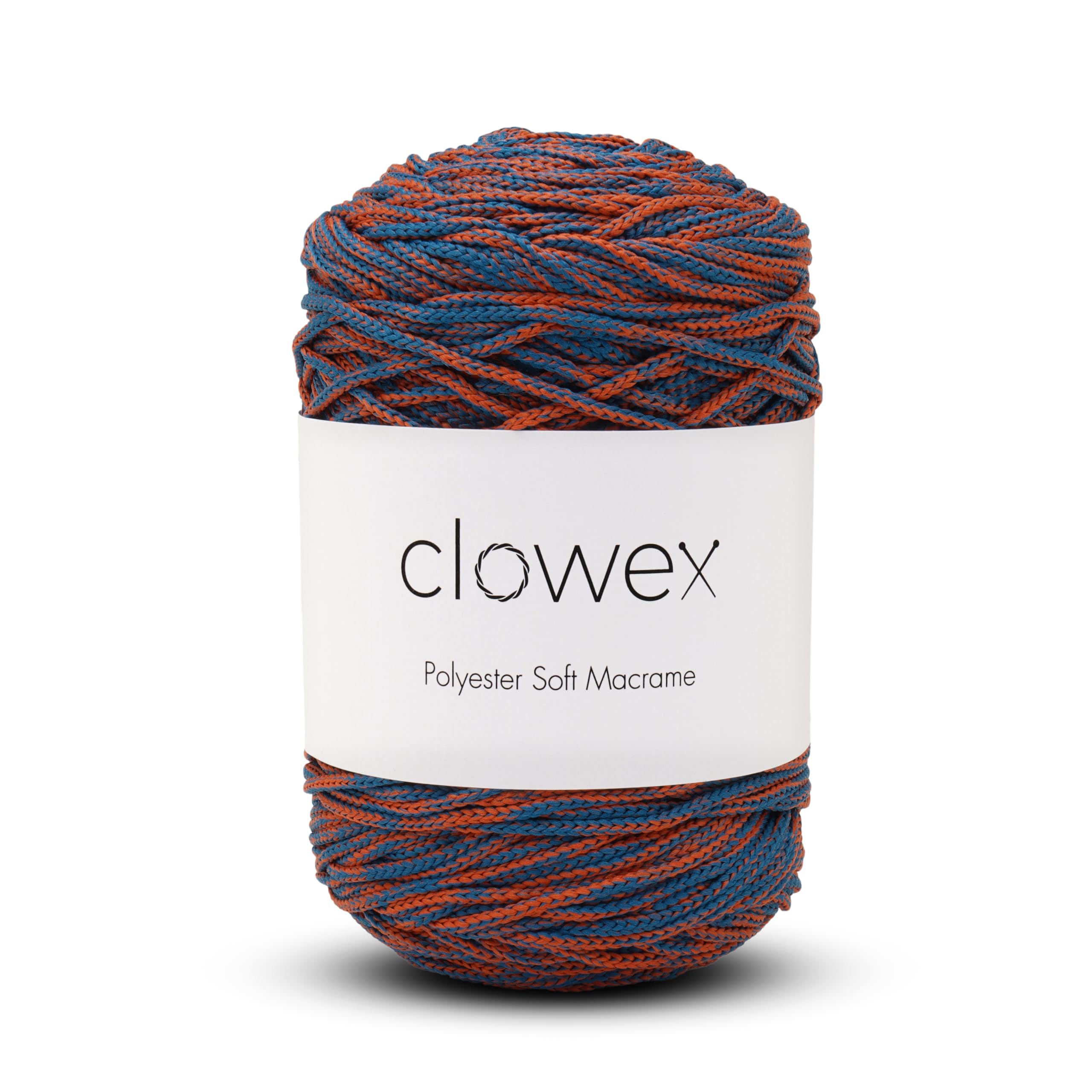 Clowex Polyester Soft Macrame Cord 2.5-3mm, 191 Yards x 1/9 inc Turkish Polyester Rope, Braided Macrame Yarn for DIY Crafts, Plant Hanger, Wall Hanging, Macrame Bag — image 1