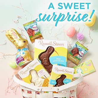 Russell Stover Easter Caramel Milk Chocolate Easter Egg, 1.3 oz each (Pack of 18)