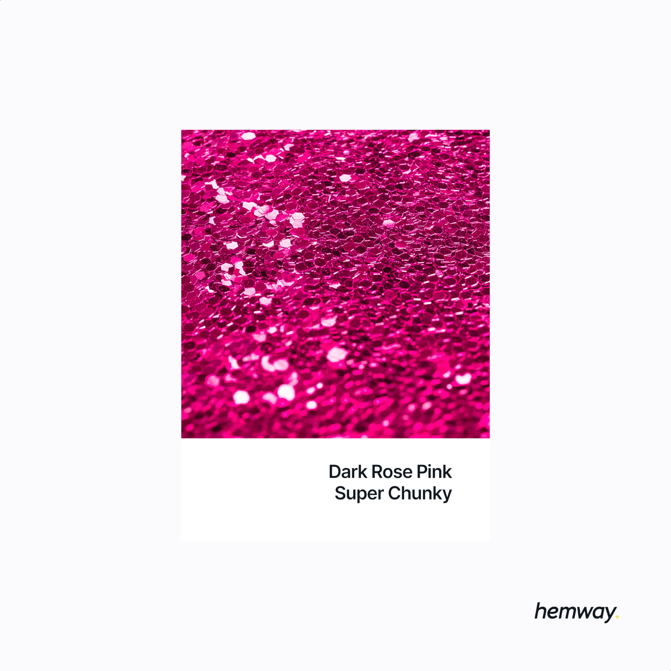 Hemway Resin Glitter Dark Rose Pink 100g Super Chunky - Image 2