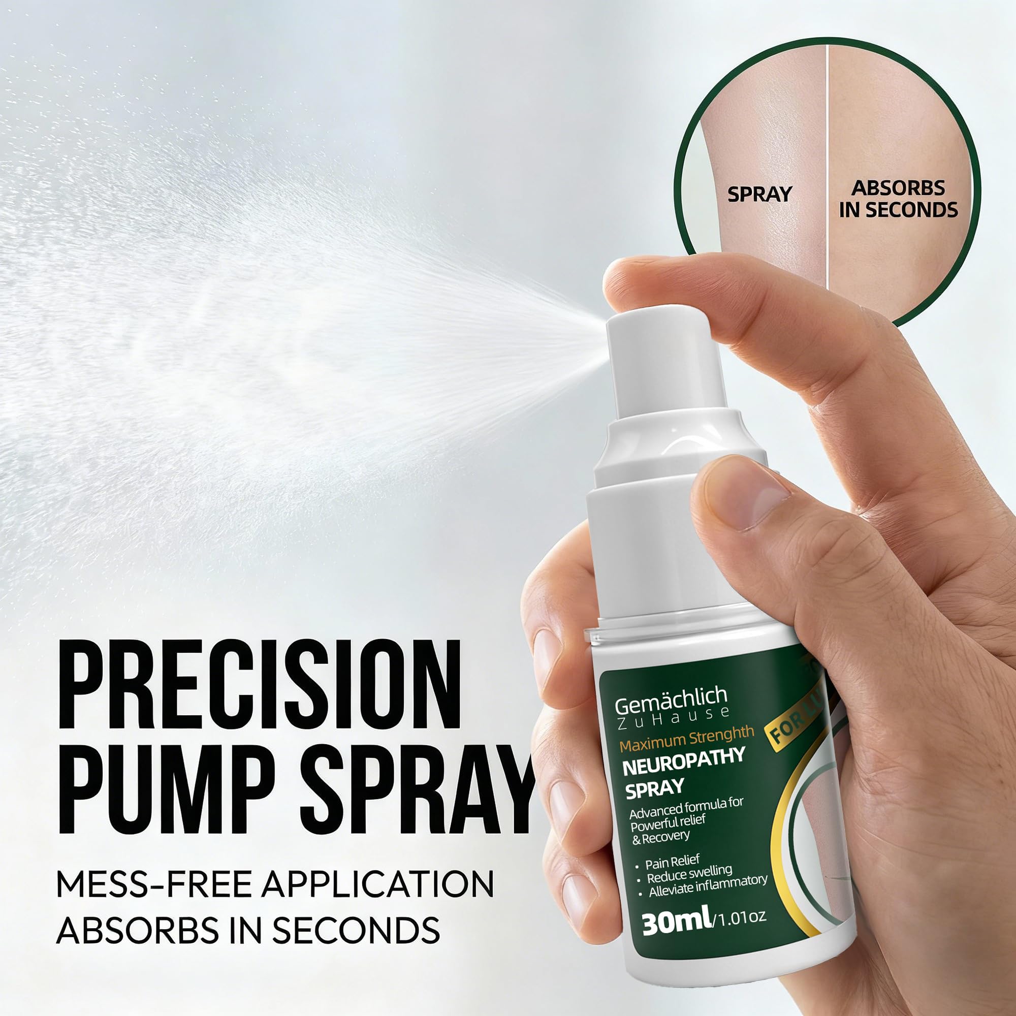 NDC Listed Lumbar Pain Relief Arnica Spray - Maximum Strength Arnica for Sciatica and Lower Back Stiffness - Instant Warming Action for Disc Symptoms - Non Greasy Mess Free Mist30 mL — Amazon image 4