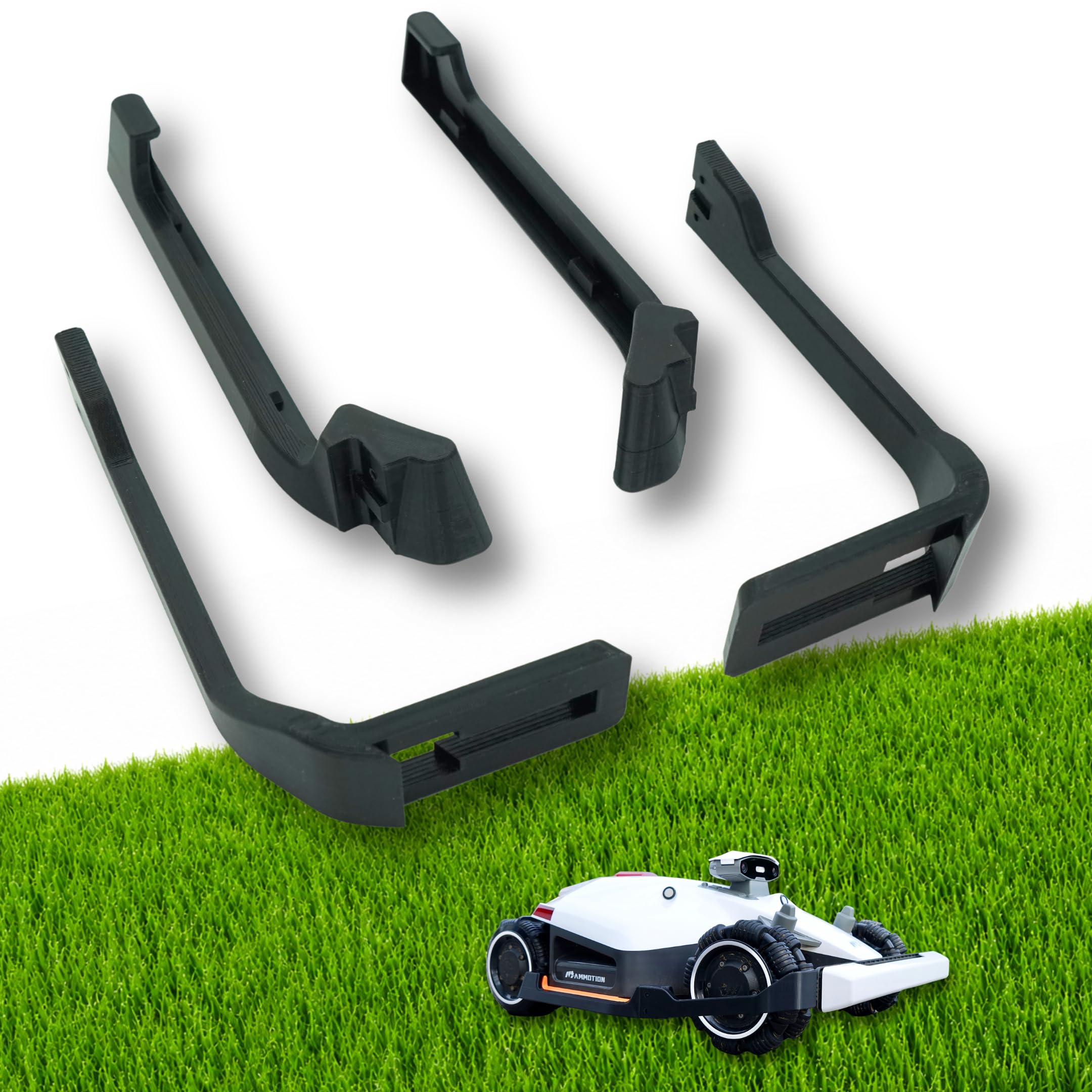 Protector de bordes PRO compatible con Mammotion Luba 2 AWD y Luba 3 AWD - Protección perfecta, Bumper, listón - el accesorio perfecto para proteger tu robot cortacésped - a partir de 2025, no para