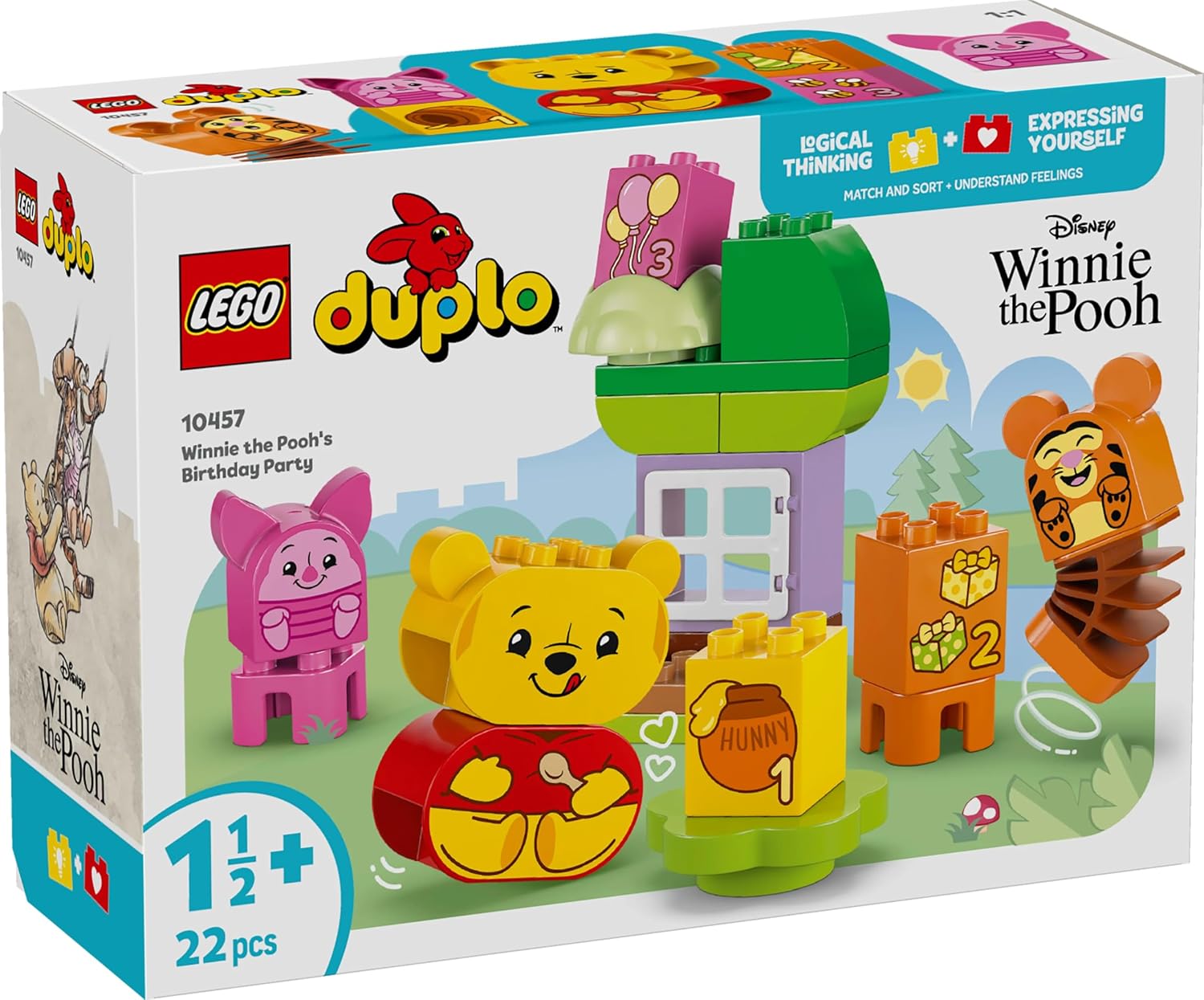 LEGO 10457 Duplo Winnie the Pooh Birthday Party Toy, Toy, Birthday Present, Blocks, Educational, Boys, Girls, Children, 1 and a Half Years, 2 Years, 3 Years, Toddler, Disney Goods, Pretend Play