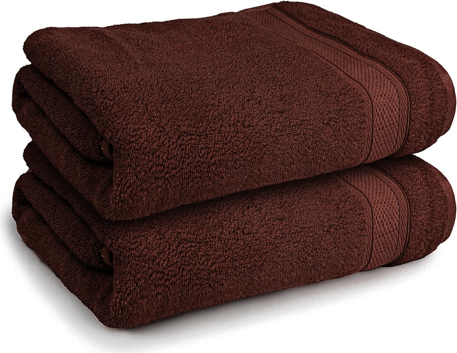 TEXTILESY Pack of 2 Large Bath Sheet Towel Set- 75 x 150 cm-500 cm-100% Cotton Bath Sheet Towels Quick Dry & Absorbent (Cotton