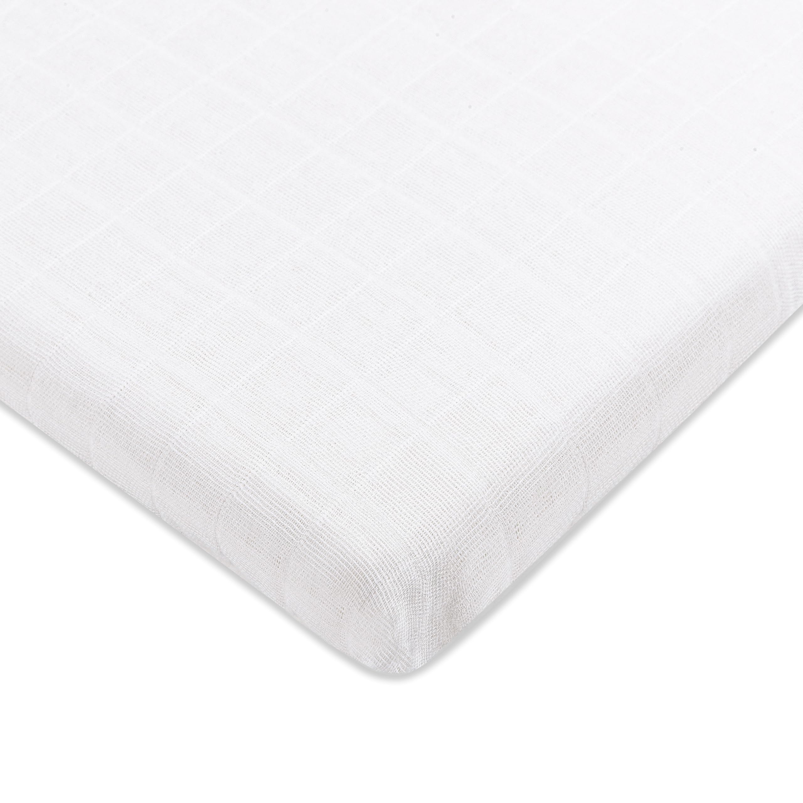 Babyletto Sábanas de Muselina para moisés de bebé para niñas y niños, Funda de Cuna de algodón orgánico Transpirable Certificado Gots, sábanas rectangulares para moisés para bebé, sábanas bajeras de