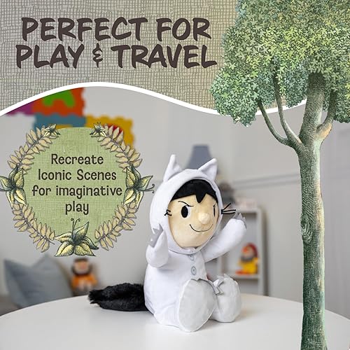 Miniatura 5 de KIDS PREFERRED Where The Wild Things are Peluche de 14 pulgadas máximo con patas arrugadas, parte inferior rellena de frijoles y capucha extraíble