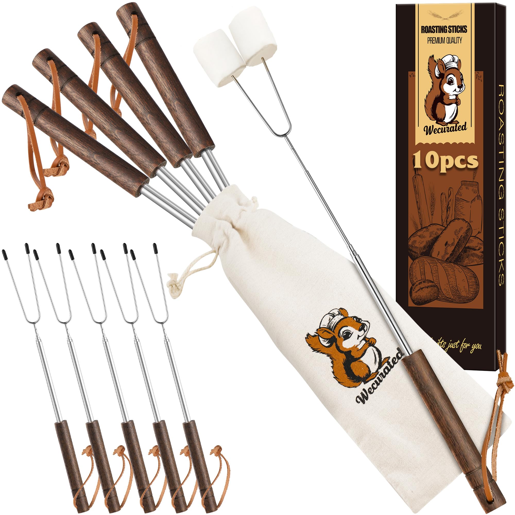 Marshmallow Roasting Sticks Set of 10