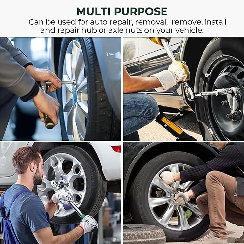 Miniatura 7 de VICBAS Juego de llaves de vaso de 34 pulgadas y 1 pulgada, 26 piezas de tamaño métrico (0.827-2.559 in), juegos de llaves de impacto jumbo, 6