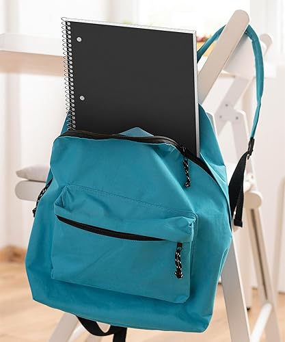 Miniatura 6 de Dunwell Cuaderno de papel cuadriculado, cubierta de plástico negro, 100 hojas de 8.5 x 11 pulgadas, cuaderno de cuadrícula cuadrada de 14 pulgadas,