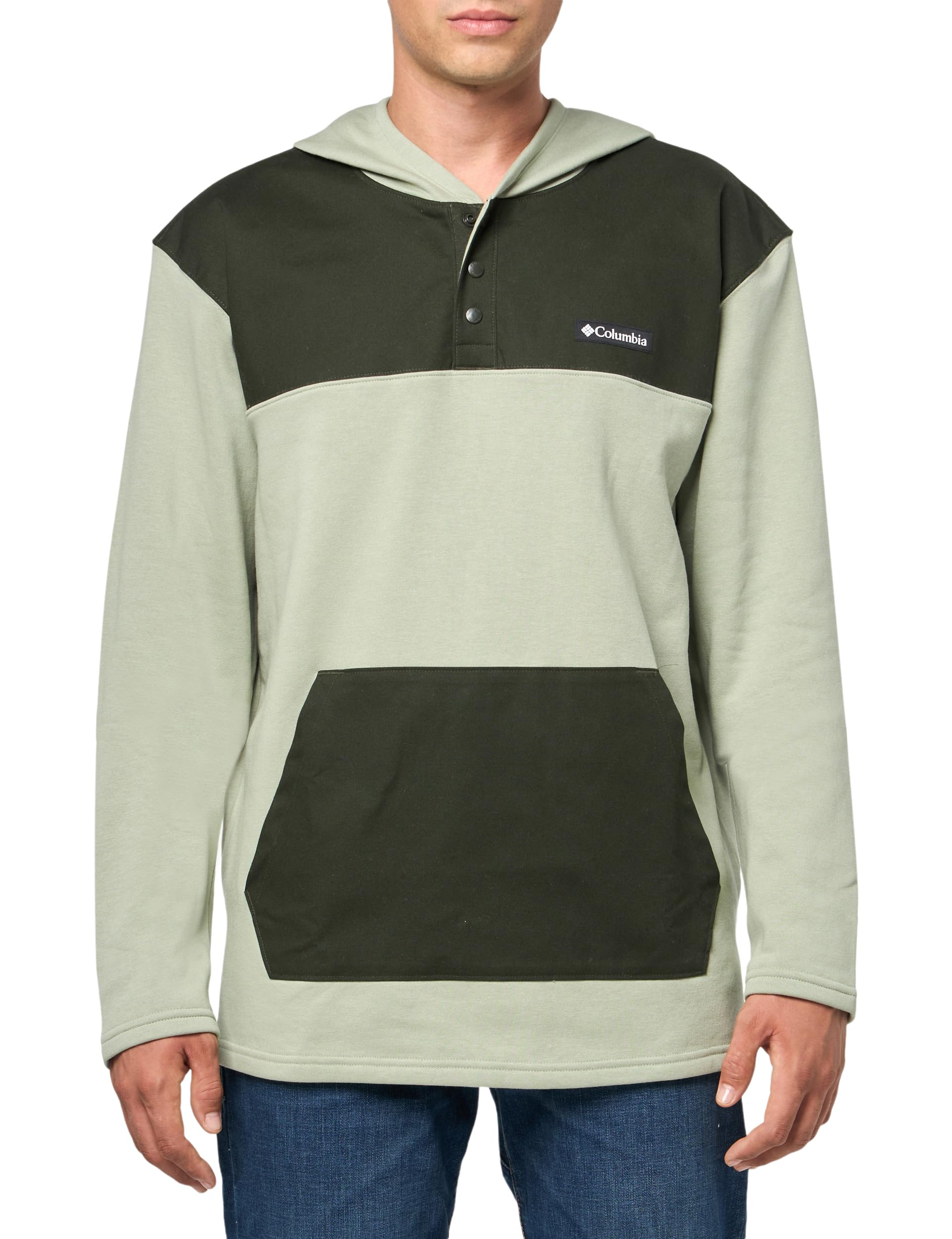 Columbia Men's Pitchstone Overlay Hoodie, Safari/Greenscape, XL