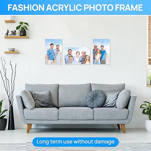 Miniatura 6 de A & R 1 paquete de marcos de fotos acrílicos de 4 x 6, marco magnético, marco de fotos transparente de doble cara de 10 + 0.394 in de grosor,