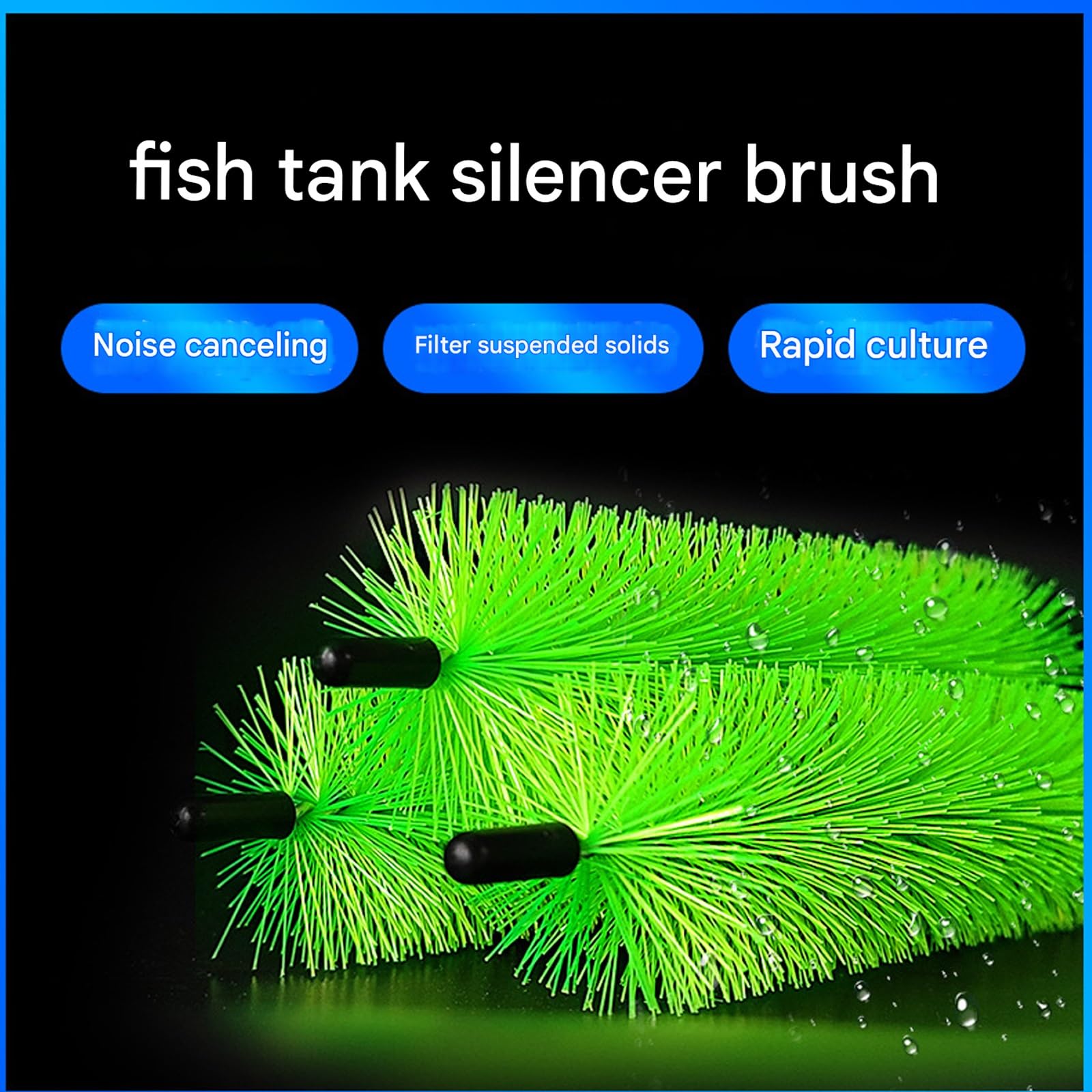 Aquarium-Filterbürsten-Set aus Edelstahl, 24 cm, 20 Stück, Teich-Skimmer-Reinigungsbürsten für Koiteich und Aquarien, effektive Algenentferner-Werkzeug