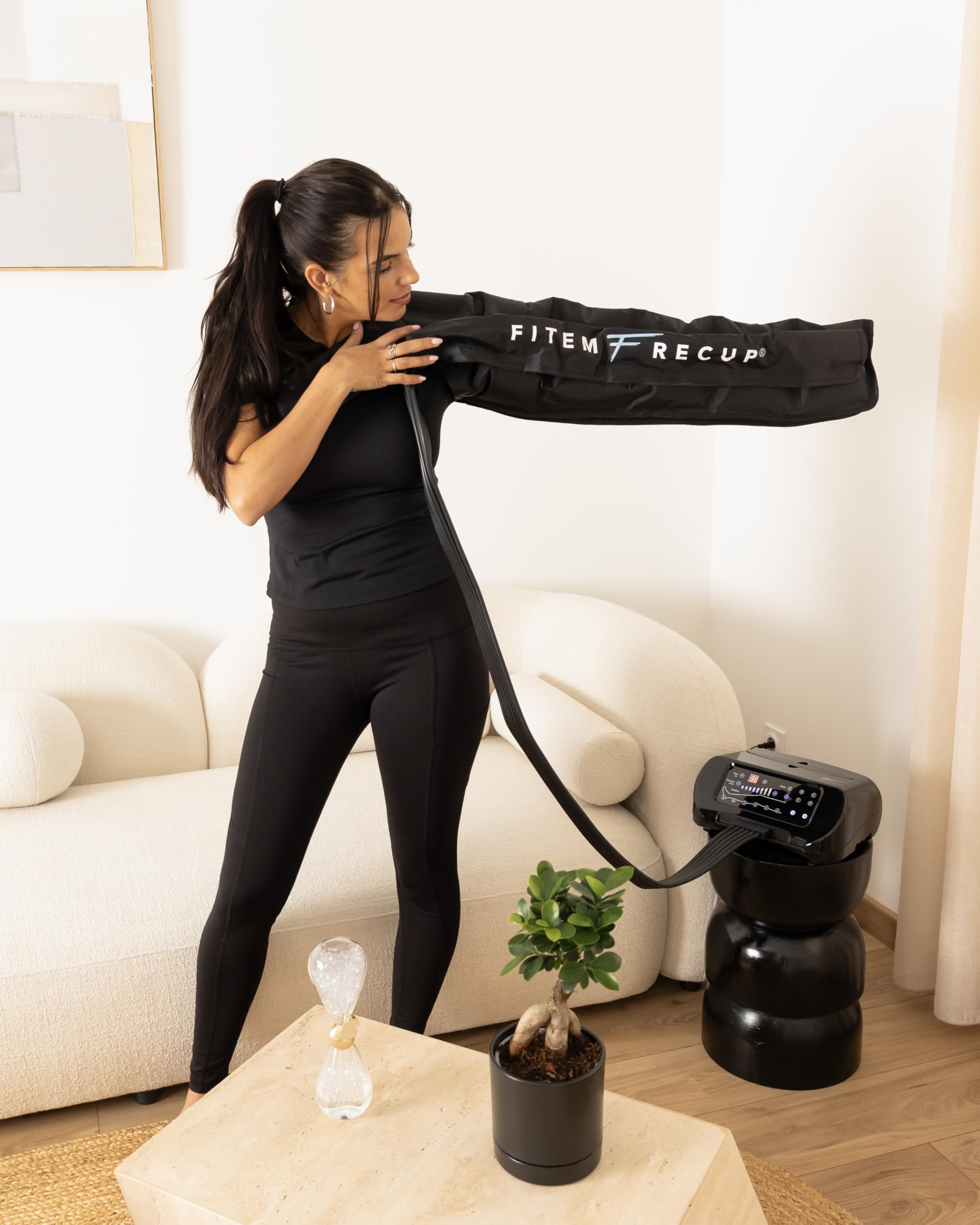 FITEM Pack Manga de Brazo Confort 6 – (1 Unidad) – Presoterapia de 6 Cámaras – Masaje Reforzado – Drenaje Linfático – Recuperación Muscular – Dispositivo Casero