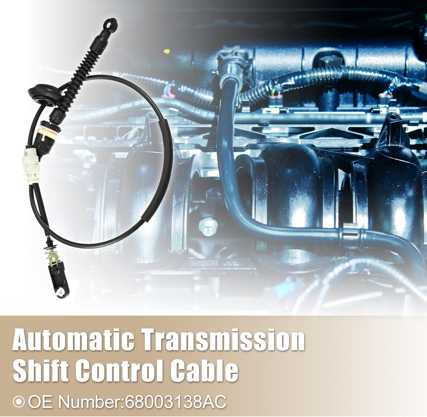 uxcell Automatic Transmission Shifter Cable Gear Shift Control Lever Selector Cable No.68003138AC for Jeep Commander Sport 3.7L 4.7L 2008