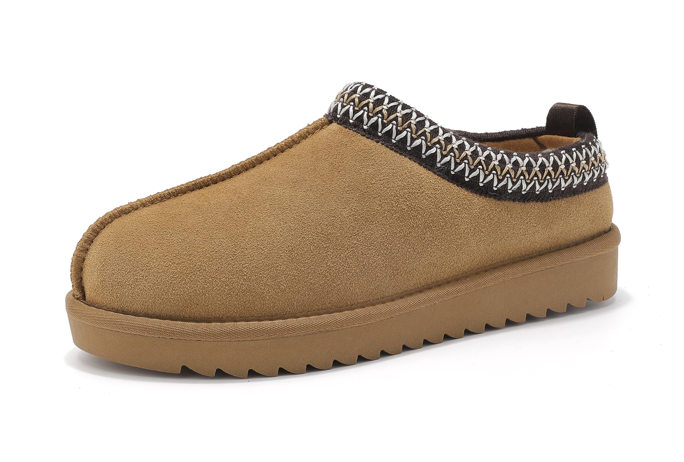 Meik Mangni Damen Hausschuhe Winter 36-43 EU | Warm Gefüttert, Flache Plüsch Pantoffeln, Rutschfeste Slipper, Drinnen und Draußen