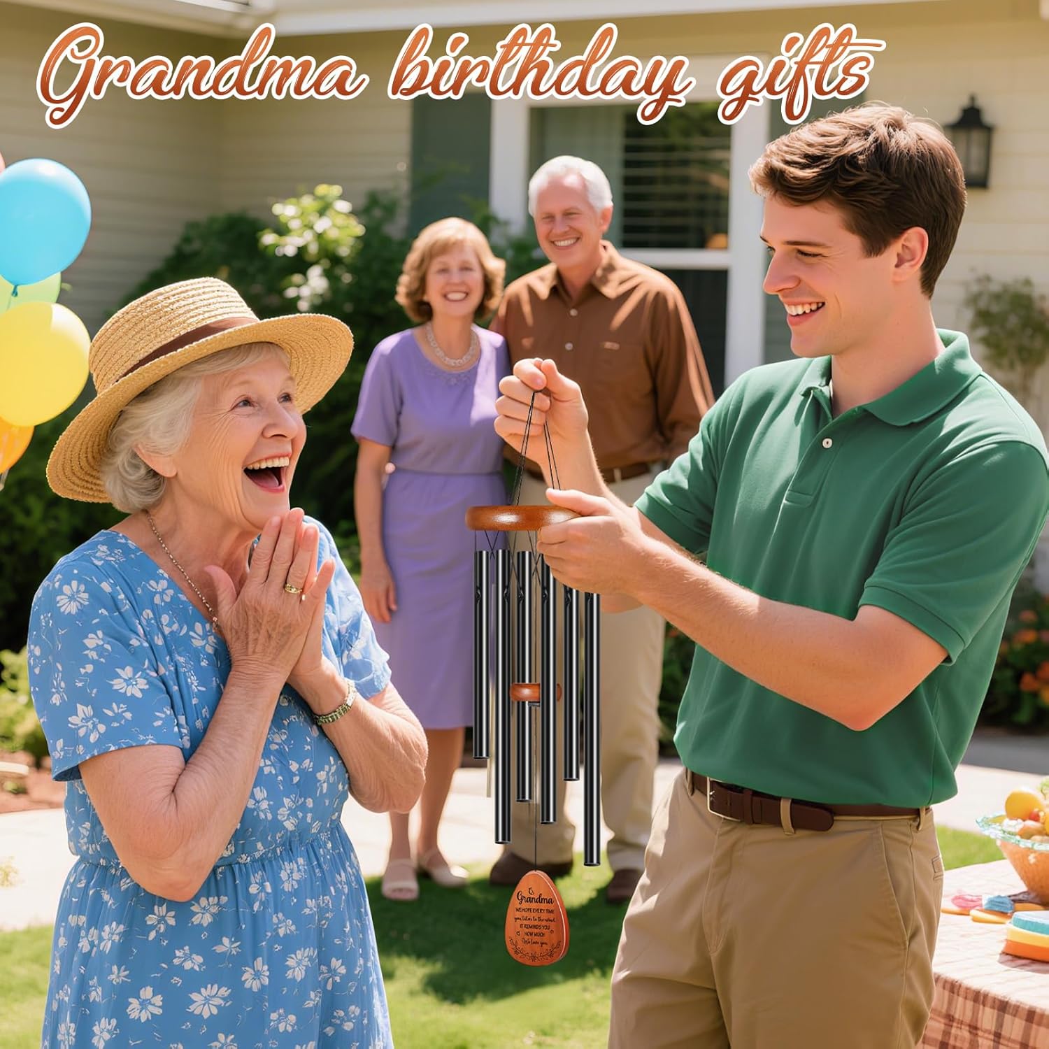 Memorial Sympathy Wind Chimes for Loss of Loved One, Winzwon Wind Chimes for Outside, Bereavement Sympathy Memorial Gifts for Loss of Mom Dad Husband Condolence Remembrance, Garden Patio Balcony Decor - Image 2