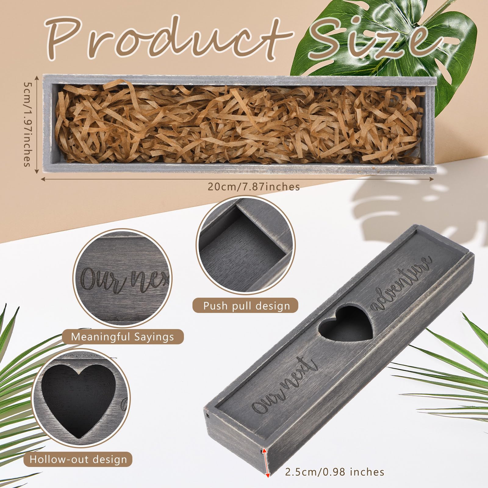 Barydat Caja de recuerdo de prueba de embarazo, caja sorpresa de madera para anunciar el embarazo, caja de madera para revelar el bebé, regalos de Año Nuevo para marido, abuelos, papá, tía y tío