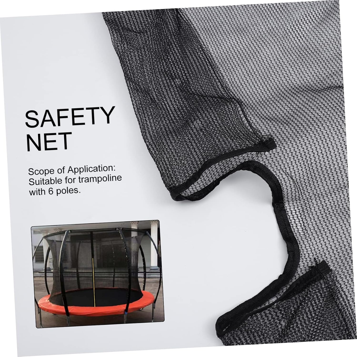 BESPORTBLE 1 Set Trampoline Inner Net Trampoline Safety Net Safety Enclosure Net Trampoline with Enclosure Outdoor