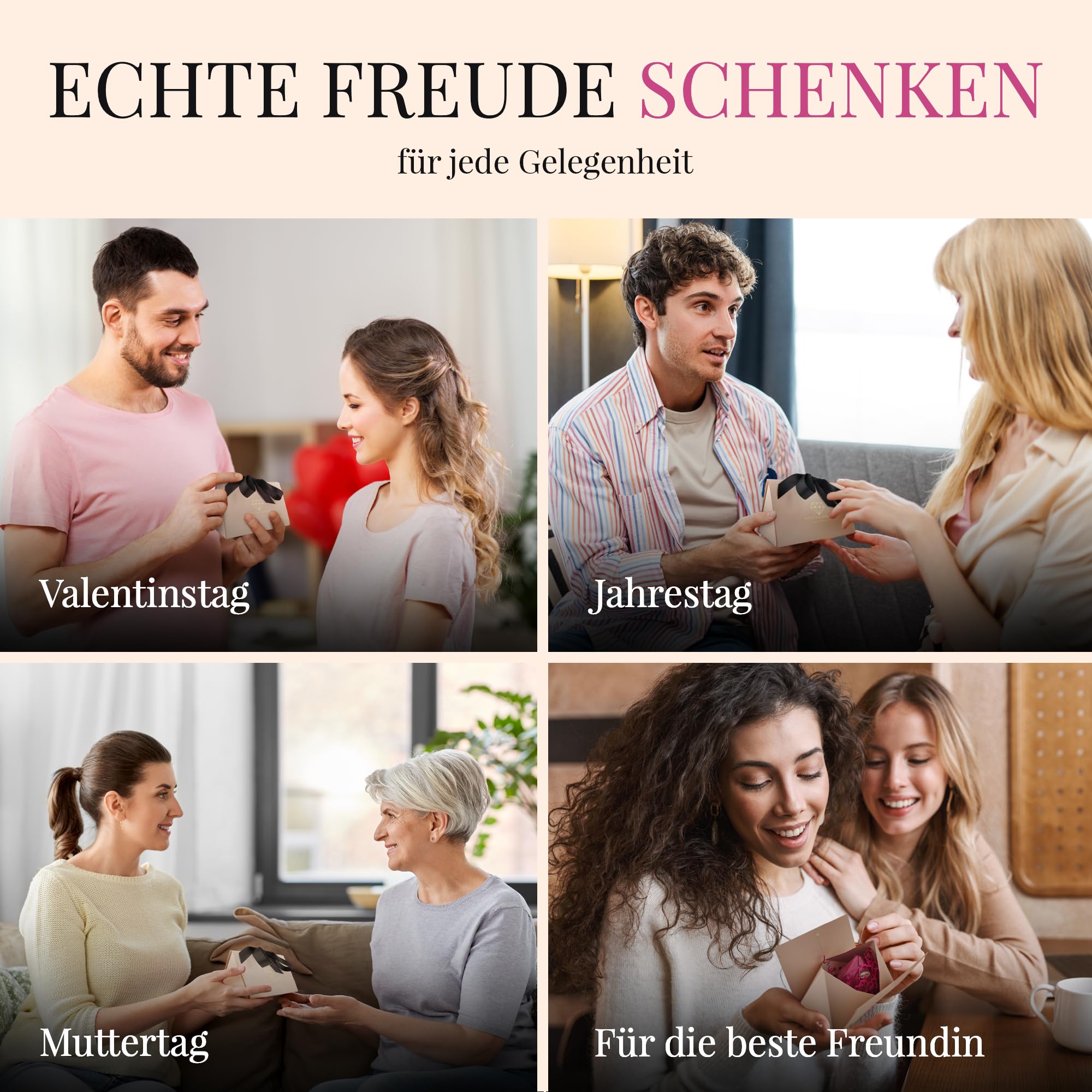SweetSurprise Badebombe mit Schmuck Überraschung -Romantisches Geschenk für Frauen-Luxuriöse Badeperle mit Silberkette-Geschenkidee für Freundin Frauen