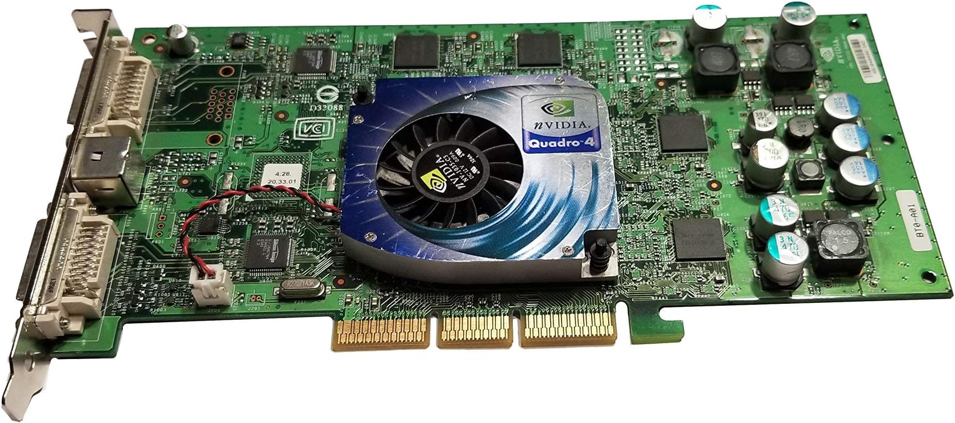nVidia Quadro 4 980 XGL 980XGL Graphics Video VGA AGP 8X Card DDR 128MB HP 308961-003 313285-001 (Renewed)