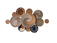 Vista 1 de ChumDecor Wall Basket Decor Set of 12, Boho Wall Baskets Decor Set, Seagrass Wall Art Decor, Wall Hanging Decor, Hanging Woven Wall Basket, Wicker