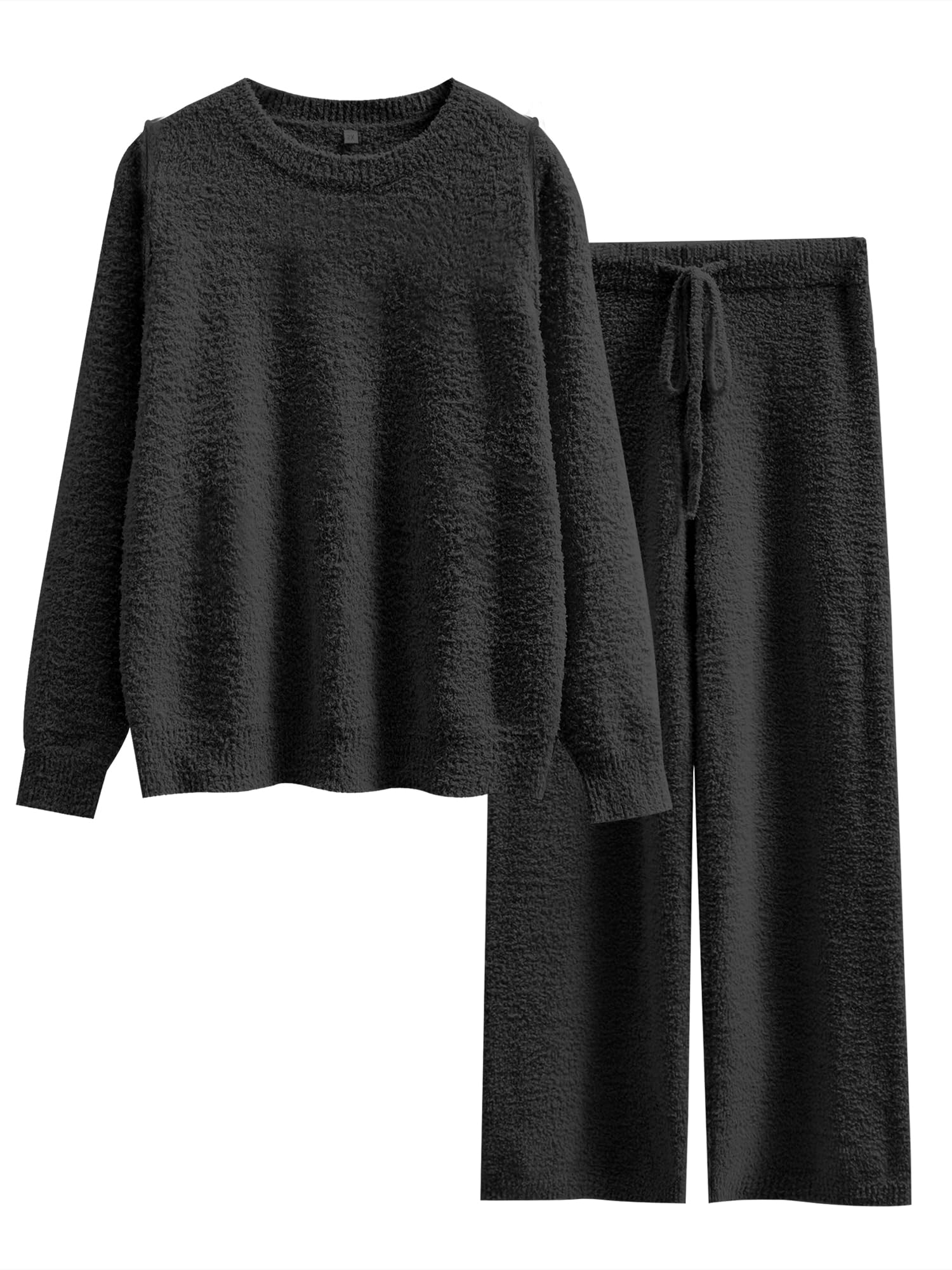 ANRABESS Lounge Sets for Women Fuzzy Fleece Pajama Set