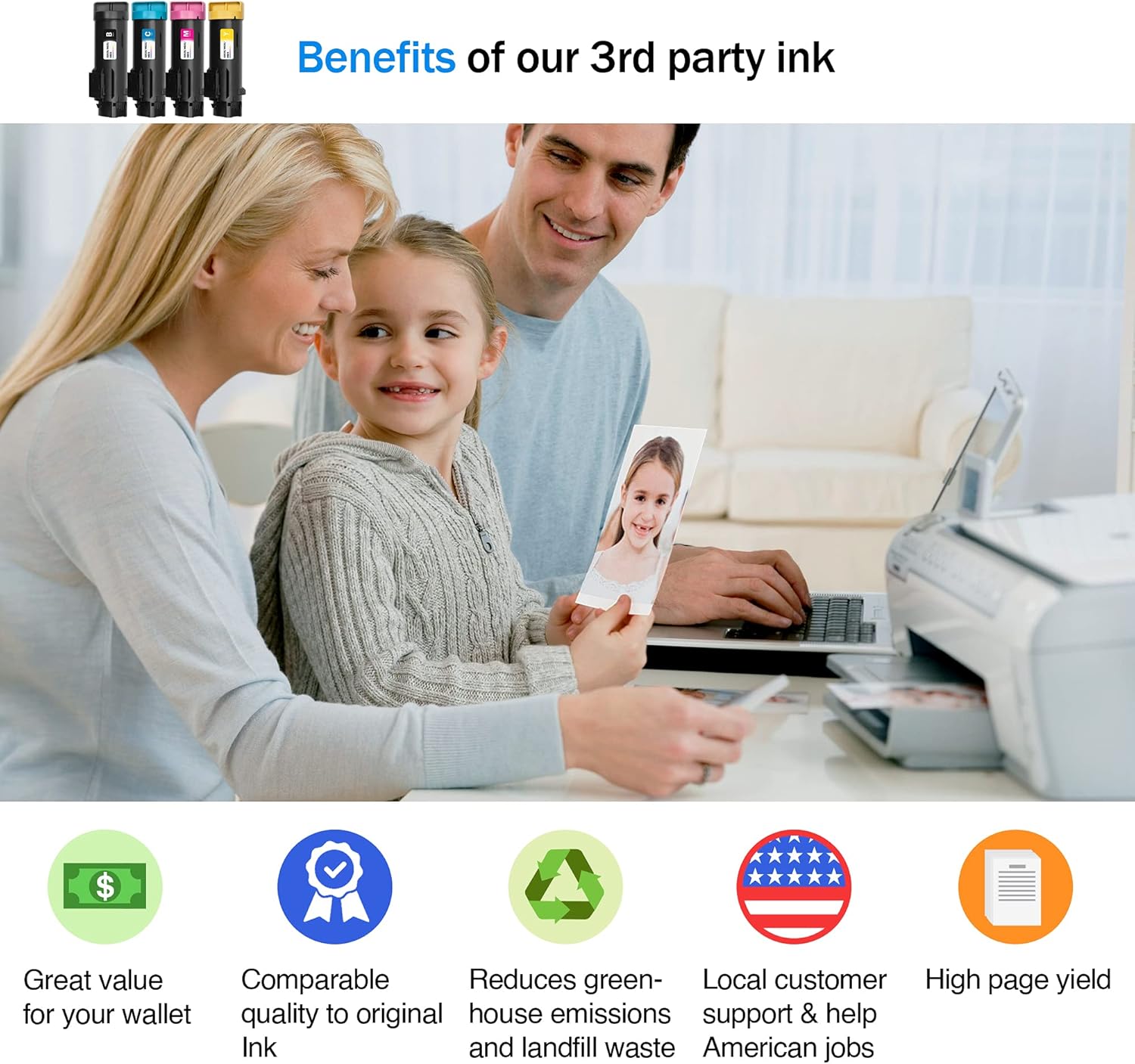 Cartlee Compatible Toner Cartridges Replacement for Dell H825 Toner H625cdw S2825 MFP H625CDW S2825CDN H625 CDW H825cdw Smart Color Printer Ink (1 Black, 1 Cyan, 1 Magenta, 1 Yellow)