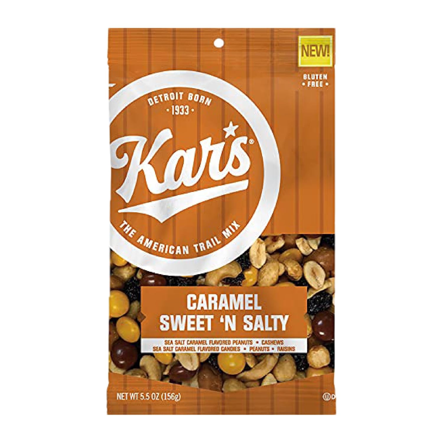Kars Nuts Caramel Sweet N Salty Trail Mix  5.5 oz Snack Packs, Pack of 12 - Snacks for Adults and Kids