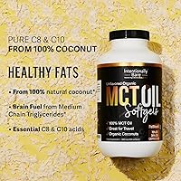Vista 4 de Intentionally Bare Cápsulas de aceite MCT – Aceite de coco orgánico con 70% C8 y 30% C10 – Aceite MCT para energía limpia, salud cerebral, estado