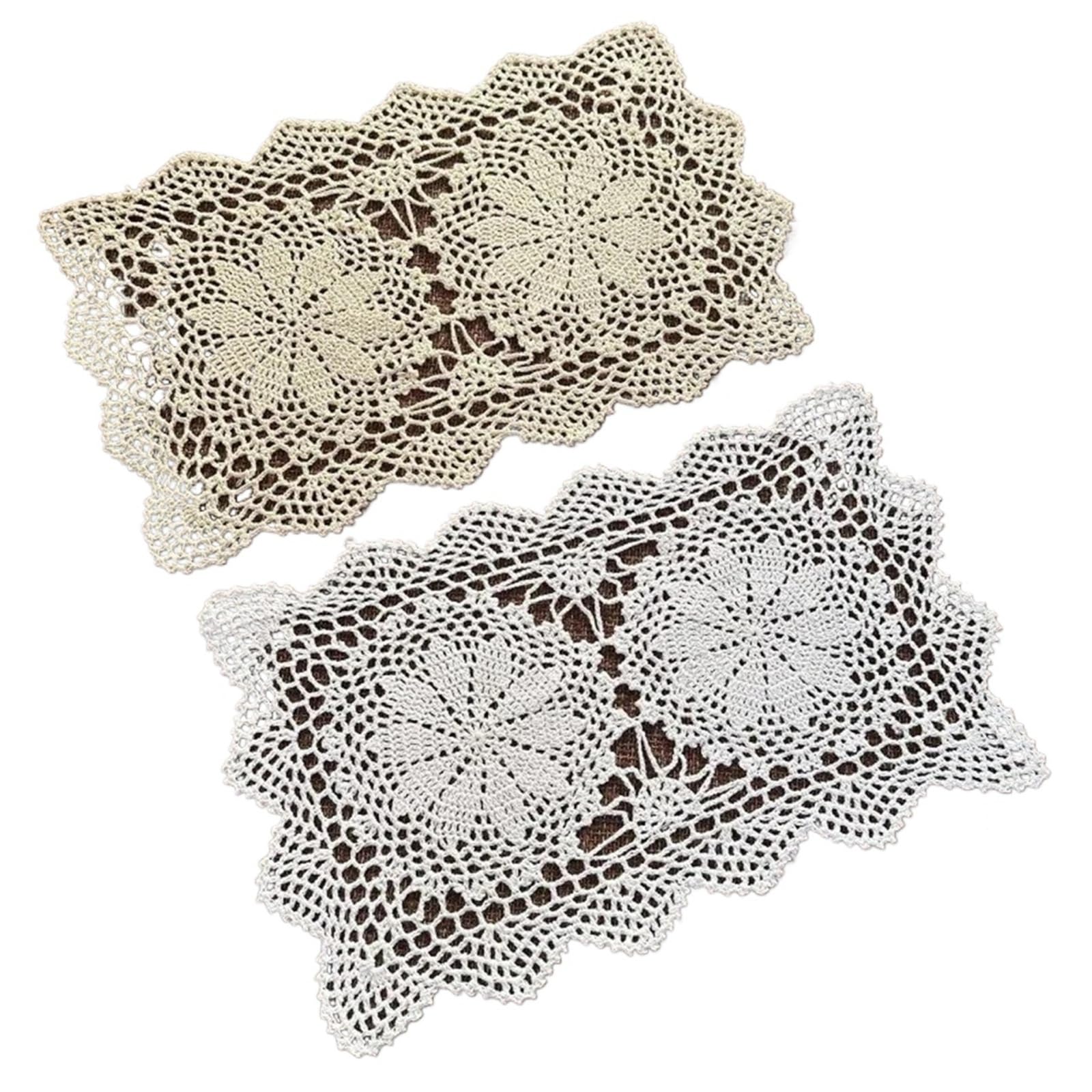 Napperon dentelle crochet pour table de salle à manger vintage cottage