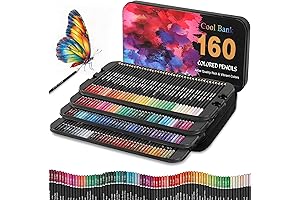 160 Artist Quality Oil Colored Pencils for Adult Coloring Books Beginners, Pre-Sharpened,...