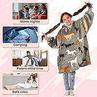 Vista 78 de Catalonia Blanket Hoodie for Kids, Oversized Wearable Sherpa Sweatshirt Pullover for Teens Youth, Gift Idea
