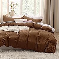 Vista 21 de Bedsure - Juego de ropa de cama prelavado, extrasuave, con 1 funda de edredón de 104 x 98 pulgadas con cremallera y 2 fundas de almohada, sin