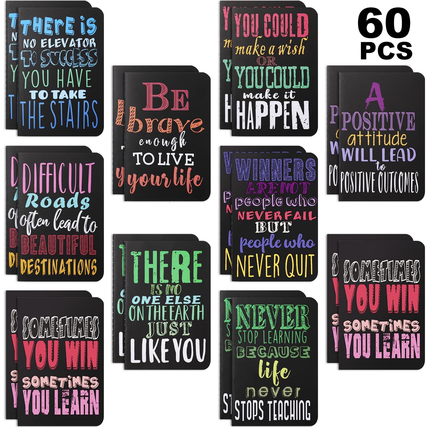 Carnet de motivation de poche pour le bureau et la maison : style vif