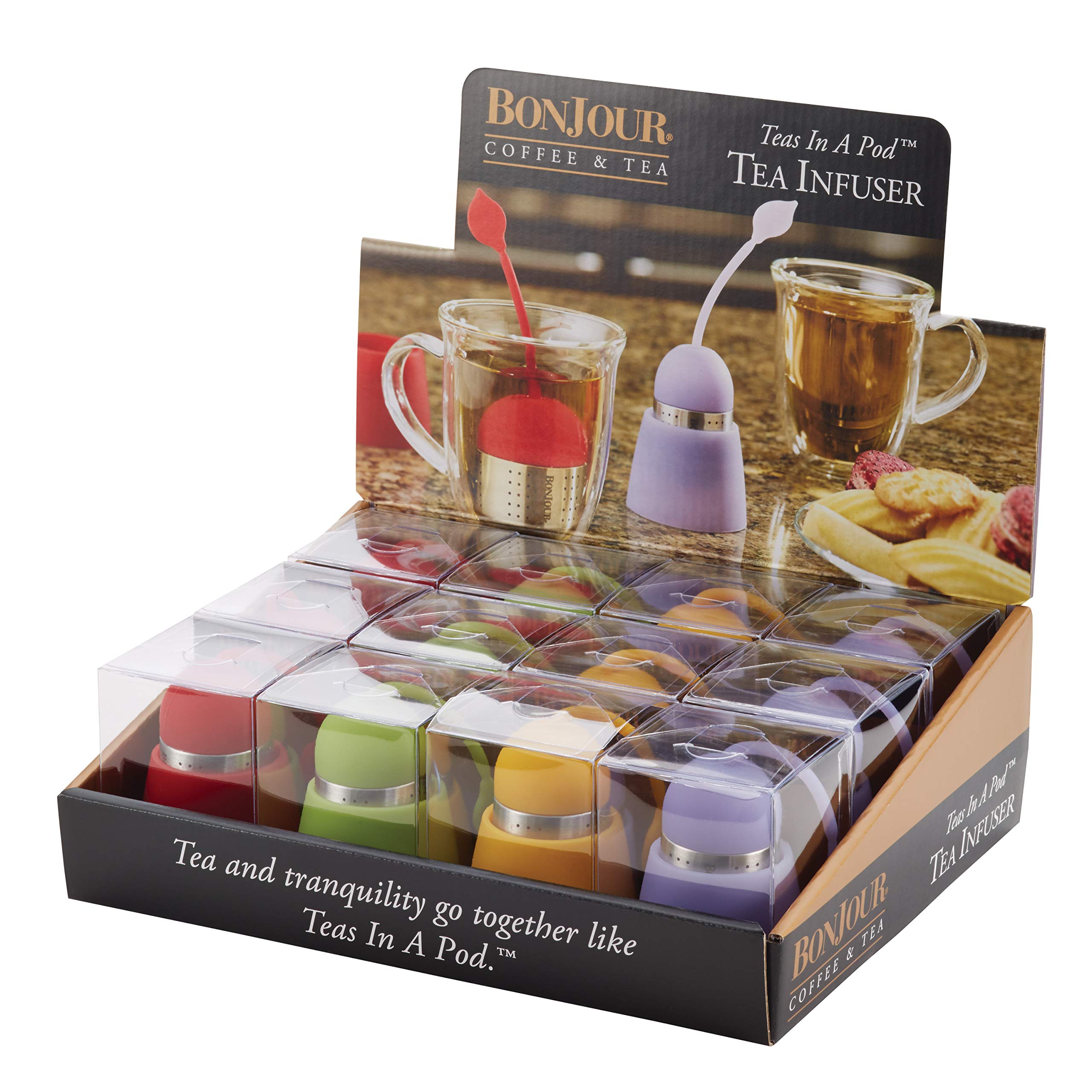 Bonjour Tea Silicone And Stainless Steel Portable Tea Infusers