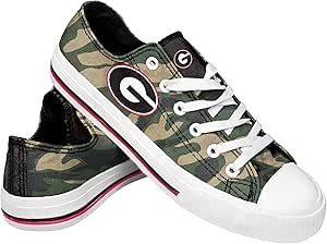 Low Top Canvas Shoes Camo Canvas Shoes FOCO Nebraska Women's Size