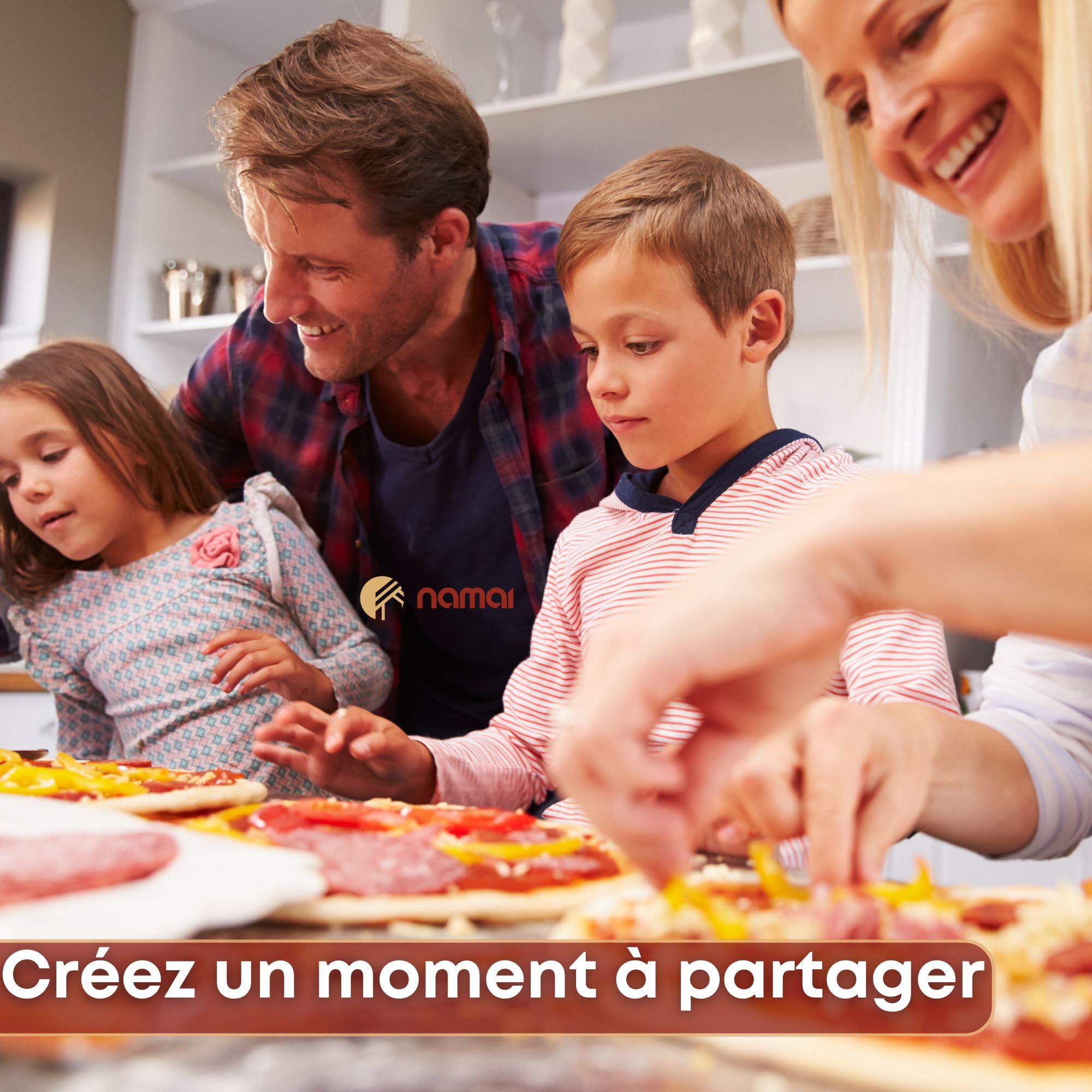 NAMAI - Plat Rectangulaire four - 40CM x 28CM - Antiadhésif - Aluminium - Plaque Pizza - Grand Plat - Plaque à Pâtisserie Pour four (40 x 28 CM)